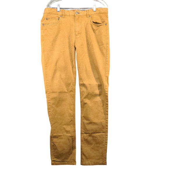 Nifty Genius Men's Jeans Tan Size 34 5-Pocket Denim Cotton Blend - Picture 1 of 13